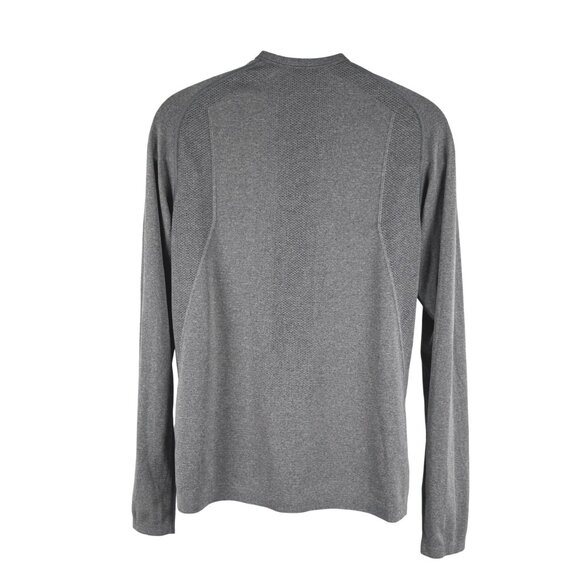 Lululemon Henley Shirt Top Mens Medium Gray Long Sleeve Casual TP-3380 - Picture 4 of 6